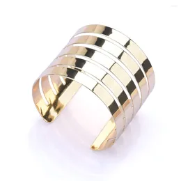 Armreif 2023 Mode Gold Silber Farbe Metalllegierung Offene Frauen Schmuck Aussage Punk Hip Hop Armbänder Armreifen