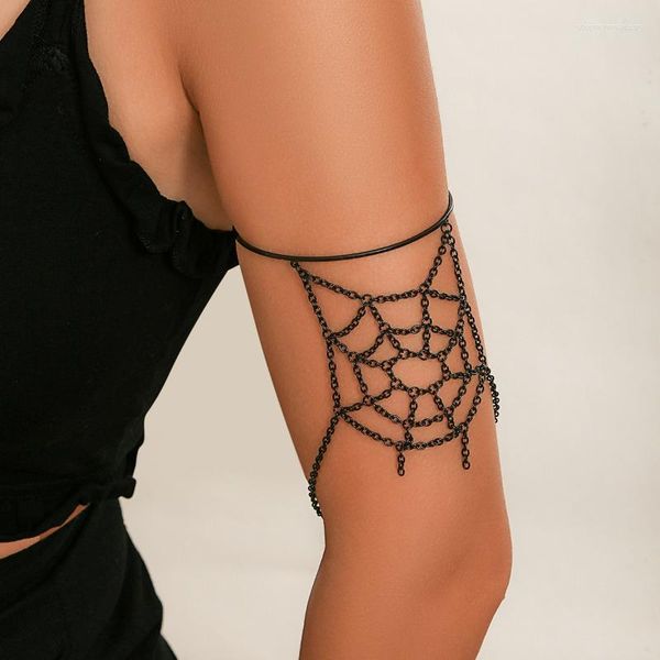 Brazalete 2023 moda gótica telaraña brazo cadena brazaletes para mujeres Halloween joyería personalizada mujeres/niñas