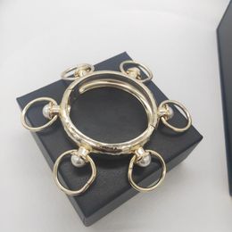 Bracelet 2023 bijoux fantaisie pour femmes Vintage cerceau gland manchette fête jaune laiton résine