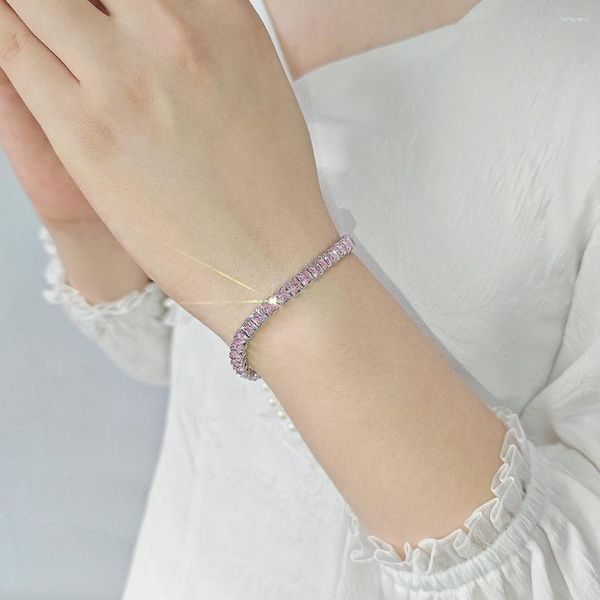 Bracelet 2023 Couleur Rose Princesse Bracelet Pour Femmes Anniversaire Cadeau Bijoux En Gros Moonso S7207