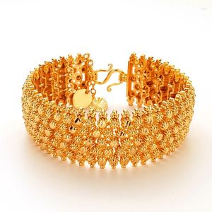 Brazalete 2023 Joyería para mujer Noble Geométrico Girasol 24K Chapado en oro Pulsera para hombre de alta calidad Moda