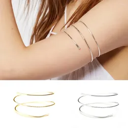 Bracelets bracelets 2024 pour femmes courbe de brassard à la mode Geo-bar supérieur upper la mode ouverte bras brassard punk bras autre