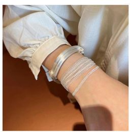 Bangle 2024 Chinese stijl Zhaocai Transfer Brave Koper Geld Mannen Bracelets925 Sterling Zilver Push-pull Armband Vrouwelijke Licht luxu