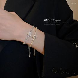 Brazalete 2024 pulsera de cristal de lujo Luxury pequeñas joyas de alta gama exquisita mujeres versión coreana temperamento simple