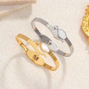 Bangle 2024 Design Opal Geometric Open Boerasbracelets For Women Fashion Brand Sieraden Delicate Zirkon Bangles