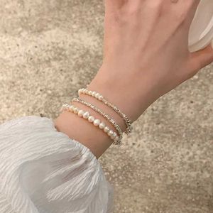 Brangle 2024 Nouveau bracelet de perle à double couche S925 Sterling Silver Silver pour femmes