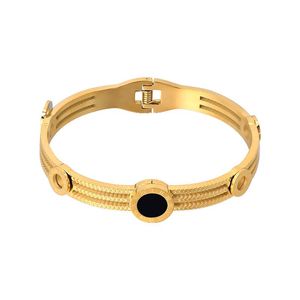 Bracelet 204. Type Bracelets En Acier Inoxydable Bâton Pierre De Brique Noire Avec Diamant Creative Mode Style Main Accessoires Faire Suppl