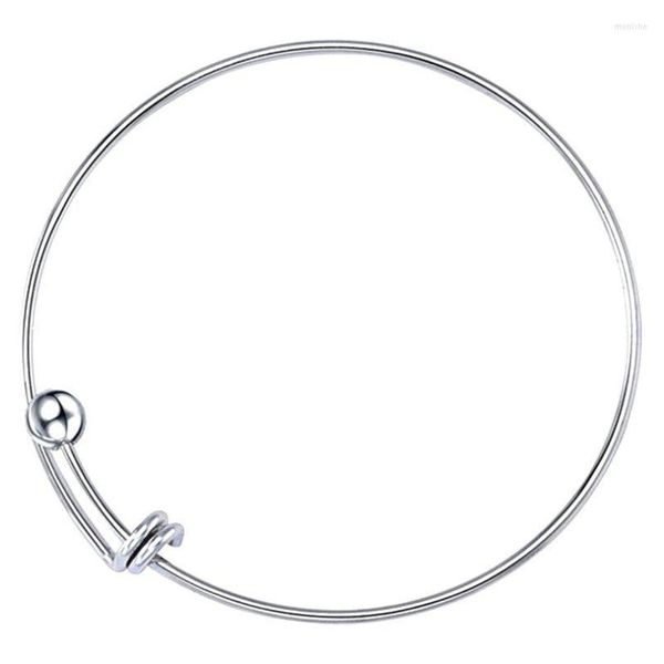 Brazalete 21640, pulsera de dijes en blanco expandible de Metal de cobre para joyería con dijes de casillero DIY de 65mm