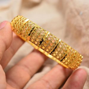 Bangle 24K Dubai kan de Arabische armband in het Midden -Oosten openen voor vrouwen Afrikaanse goudkleur sieraden trendy geschenken