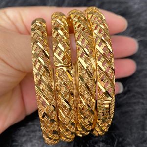 Bangle 24K Goud Kleur Ethiopische Afrika Saudi Arabië Armbanden Mode Dubai Voor Vrouwen Bruid Bruiloft Soedan Armband Sieraden Geschenken