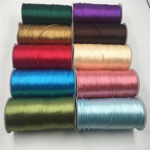 Bangle 2mm 10225 meter Chinese knooplijn koord zijden satijn nylon koord 35colors voor doe -het -zelf string ketting armbanden