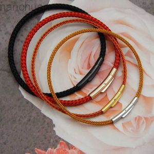 Bangle 2mm 3mm Vrouw Heren Snake Sluiting Buis Haken Connector Draad Armband DIY Kralen Roestvrij Stalen Touw Armband Bangle Polsbandjes ldd240312