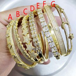 Bracelet 3 pièces bijoux à la mode bracelet pavé Zircon yeux style bijoux bracelet plaqué or femmes bijoux bracelet 21103