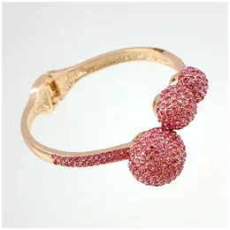 Bracelet 3 pièces en strass complètes Boules de mode Bohemian Bracelet Fashion Platage Gold 4 couleurs