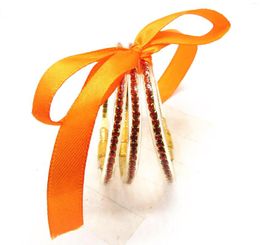 Bracele 3pcs / set orange bowknot paillette remplie de gelée de silicone bracelet léger bracele de bouddha bracelets girls préférés des filles