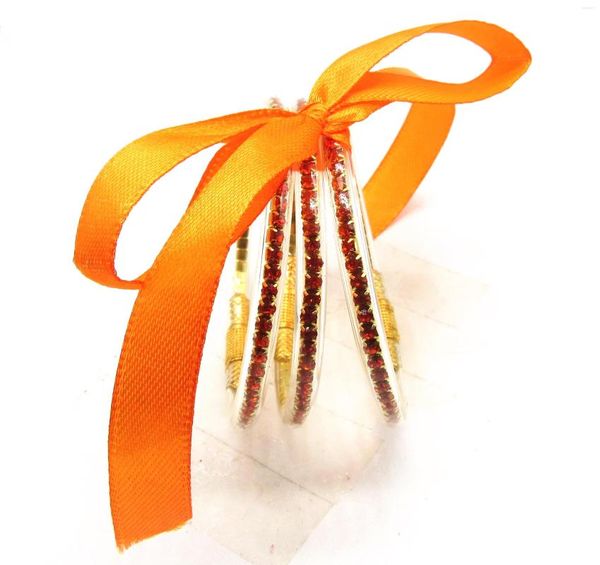 Brazalete 3pcs/set naranja arco bownot brillo relleno de silicona pulsera de gelatina liviana buddha crystal pulseras de chicas regalo favorito de las chicas