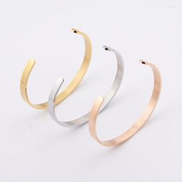 Bangle 40% OffStainless Staal C DIY Engravavle Blank Open Manchet 2mm Dikte 6mm Breedte Innerlijke Dia 65mm 10 stuk/partij