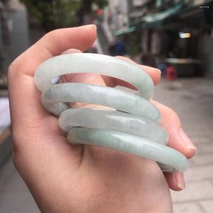 Bangle 40mm Natuurlijke Myanmar Bruma Witte Jade Jadeïet Armbanden Hand Kind Kinderen Baby Steen Armband Sieraden