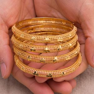Bangle 4pcs Dubai Gold Color Sieraden Bracelet For Women Girl Star Wedding Barmers armbanden Bruid Gift