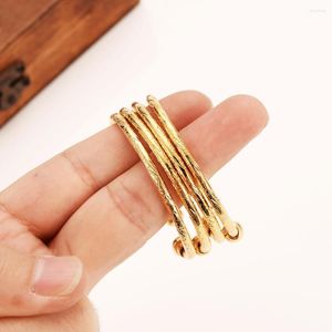 Brazalete 4 unids Dubai Oro Plata Color Bebé Pequeño Niño Pulsera Para Niños Niños Africanos Bairn Joyería Medio Oriente Árabe Lindo Regalo