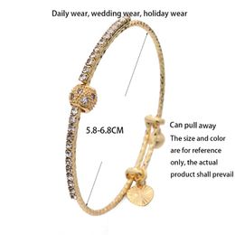 Braccialetto 4 pezzi set 24K color oro Dubai braccialetti da sposa per le donne Micro intarsio gioielli Nigeria bracciali regali per feste260H
