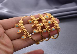 Bangle 4PCSlot Dubai Girl Boy Birthday Cadeau Baby Bangless Jewelry Copper verstelbare Toddler Child Bracelet9237606