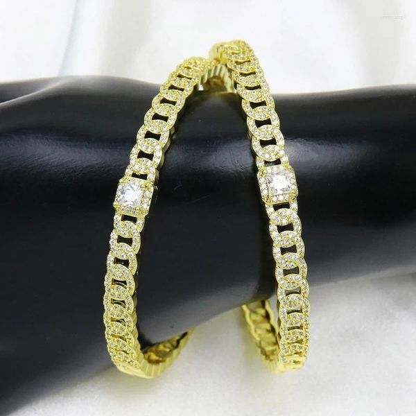 Bracelet 5 pièces Crystal Charms 18k bijoux plaqué or Punk Fashion 51939