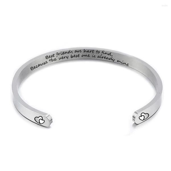 Brazalete 5mm Frase personalizada Pulsera de acero inoxidable Grabado Cumpleaños Graduación Amistad Regalo Recuerdo Mujeres Brazaletes