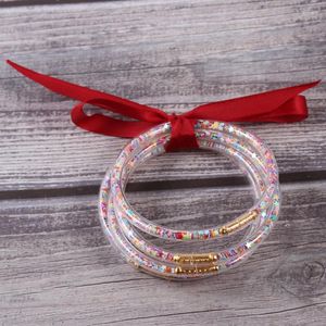Bracelet 5pcs / set glitter stack bracelet