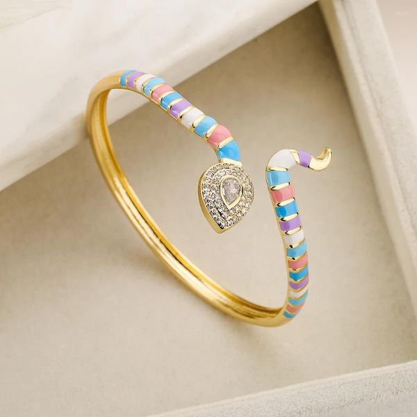 Bracelet 6 Types de bracelets Vintage délicats en forme de S pour femmes, couleur or, cuivre avec rangée de pierres CZ, bijoux de fête scintillants, cadeau