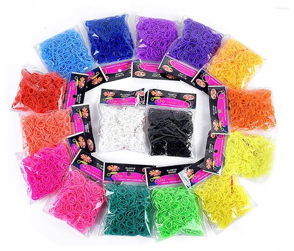 Brazalete 600 Uds. Kit de fabricación de pulseras con bandas de goma de amistad creativas para niñas, kits de manualidades DIY, juguetes, regalos de Navidad, suministros para fiestas