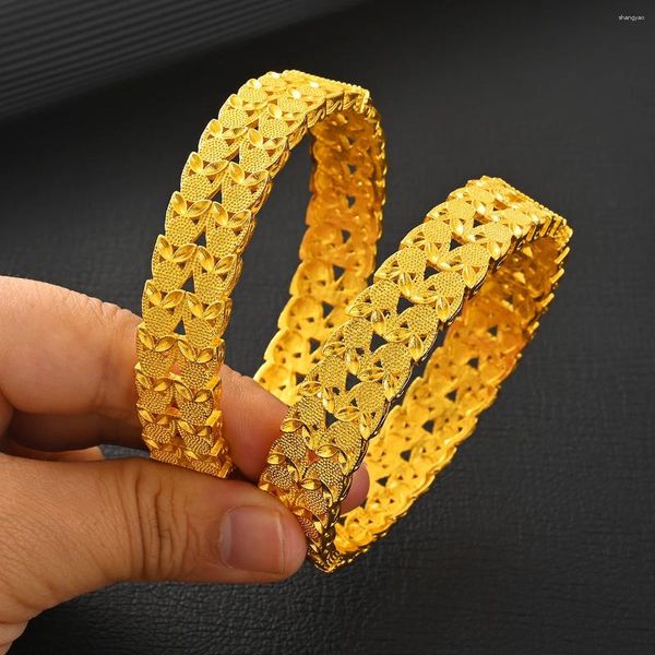 Brazalete 64 mm Boda en color de oro para mujeres Bracelets Etiopía/Francia/Africano/Dubai Joyería Regalos