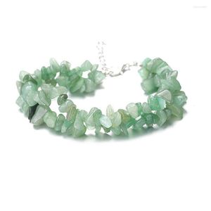 Bracelet 6 pièces vert Aventurine Agates pierre naturelle gravier Bracelets pour femme homme Couple Bracelet bijoux accessoire gratuit