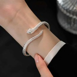 Bracelet 925 Sterling Silver Snake en forme de charme de température d'anniversaire cadeau d'anniversaire beau bijoux livraison gratuite Q240522