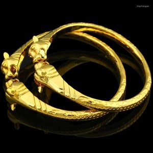 Bangle Adixyn 2pcs/Lot Dubai Dragon Bangles For Women Men Gold Color Bracelet Ethiopisch/India/Afrikaanse sieraden