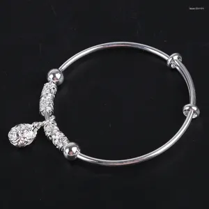 Bracelet Bracelet Ajustable Bracelet Ouvert Extensible Cadeau De Noël Pour Hommes Femmes Argent