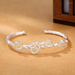 Bangle verstelbare kersenbloesems Sakura Plum Wintersweet armband gratis sieraden