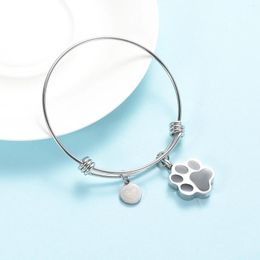 Bracelet réglable Bracelet de crémation avec pendentif urnes pour cendres en acier inoxydable étanche 2.55 pouces souvenir commémoratif