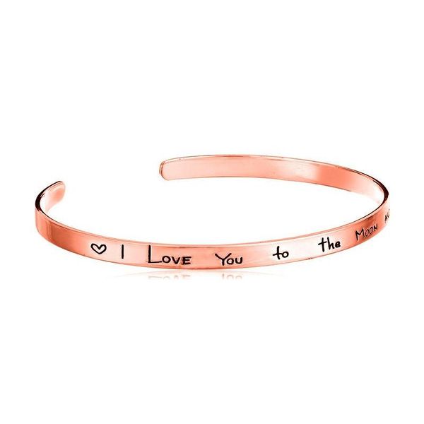 Bracelet Manchette Réglable Bracelet Bracelets Pour Femme Citation Gravée Bracelet Inspirant Anniversaire Noël Livraison Directe Bijoux Brace Dhamt