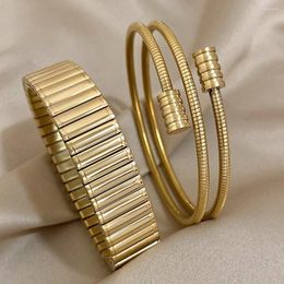 Bracelet bracelet en acier inoxydable Aensoa Bangle Aensoa Enveloppe de bracelets étendus