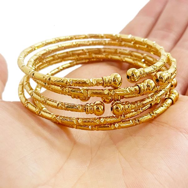 Bangle Afrikaanse 3 mm armband en uit Dubai Lndian kleur goud Midden-Oosten bruiloft sieraden geschenken 230719