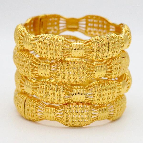 Brazalete de oro africano de brazalete India India Medio Oriente Nigeria boda de joyas chapadas de lujo Brasil adecuado para