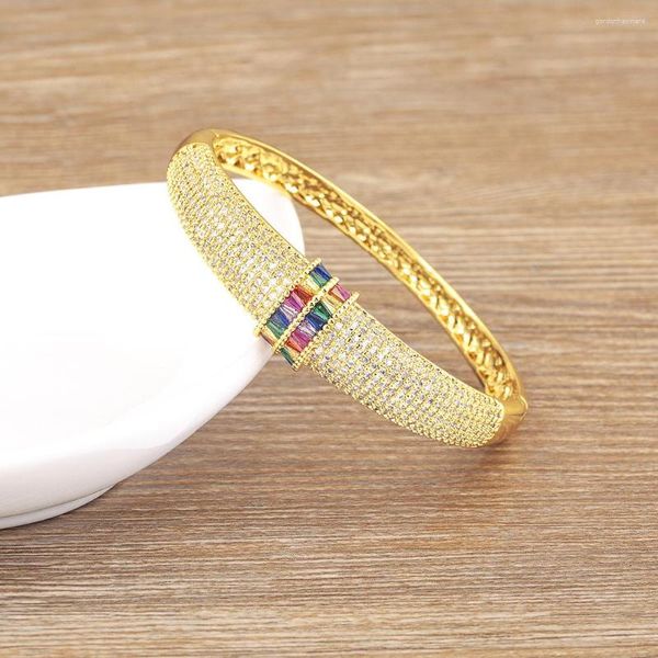 Bracelet AIBEF Bohème Coloré Strass Bracelet Bijoux Femmes Cuivre 6 Couleur Zircon Exquis De Luxe Cristal Accessoires Cadeau