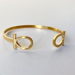 Bracelet egypte ancienne Ankh manchette en acier inoxydable Bracelets pour femme Vintage clé de vie réglable hommes amulette bijoux cadeaux