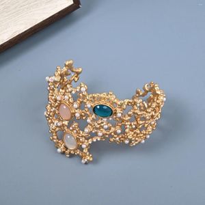 Bracelet antique Florence bijoux faits à la main série industrie lourde perle corail Bracelet