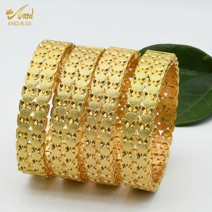 Bangle ANIID Afrikaanse armband voor vrouwen Luxe merk Indian Dubai 24-karaats vergulde armbanden met bedels Gift Groothandel sieraden 231219