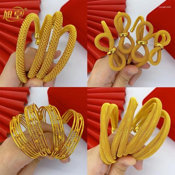 Brazalete ANIID Brazalete chapado en oro para mujeres Dubai Novia Boda Pulsera etíope Joyería africana Charm Regalos de fiesta