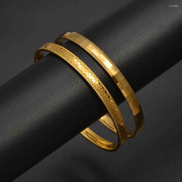 Brazalete Anniyo, 1 pieza, pulseras para mujeres y niñas, brazaletes de Dubái, joyería árabe de Oriente Medio, accesorios para fiestas de bodas africanas #281707