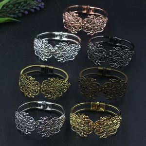 Bangle antieke bronzen zilveren gouden manchet bloem etnische metalen armband koper mode bohemia polsband voor vrouwen