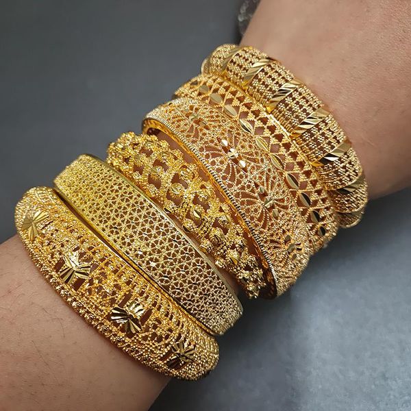 Brazalete árabe Promoti, brazaletes de Color dorado para mujer y niña, joyería de boda de Dubái de Oriente Medio, pulseras africanas etíopes, regalo de fiesta